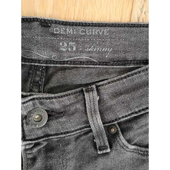 Levi's Demi Curve Skinny Jeans Faded Black Y2K Low Rise Denim 25 - Picture 3 of 12